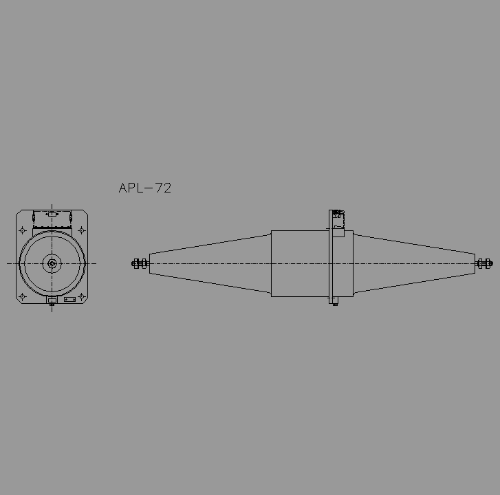 Bloque Autocad Transformador de intensidad APL-72, servicio interior tipo pasamuro, 72,5KV.